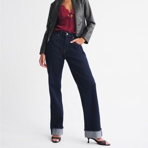 Curve Love High Rise 90s Relaxed Cuff Hem Jean